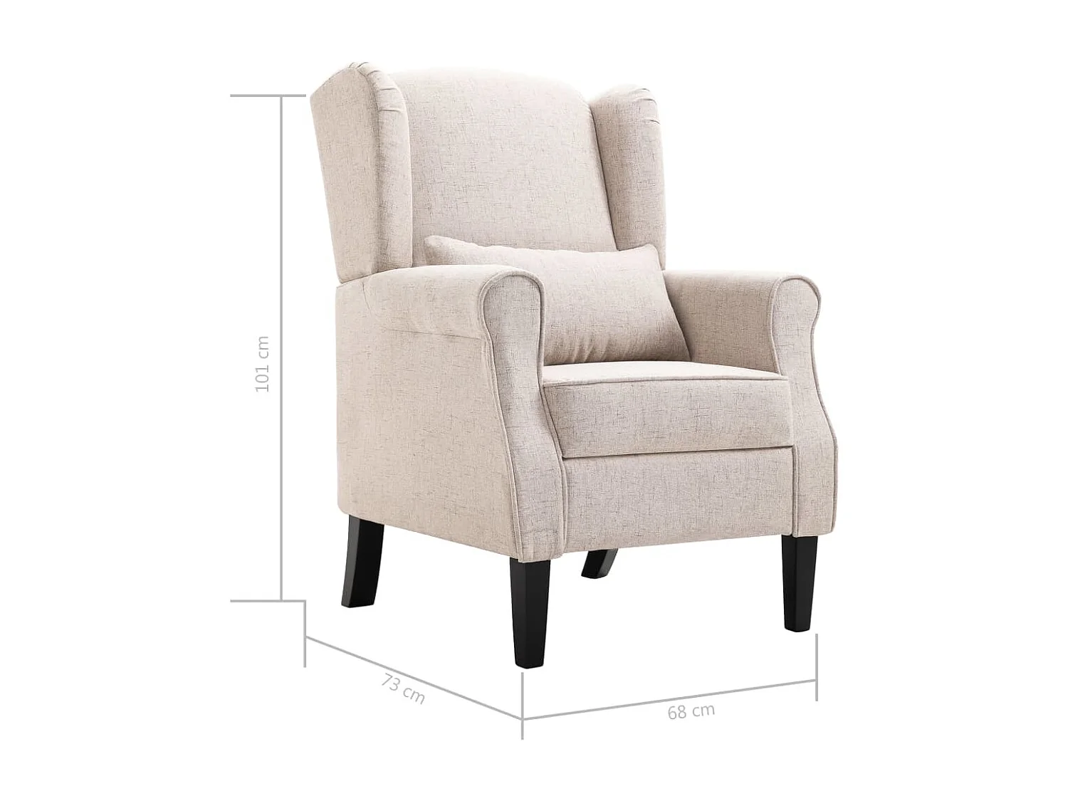 Ovrik  Fauteuil beige tissu