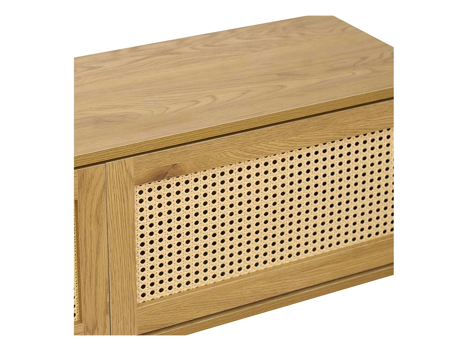 Meuble TV suspendu 160 cm bohème bois clair