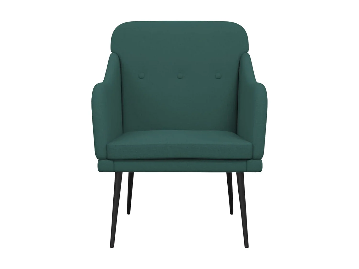 Nylra  Sillón de tela verde oscuro 63x76x80 cm