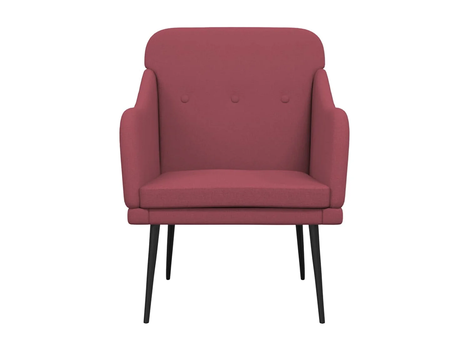 Nylra  Sillón de tela rojo tinto 63x76x80 cm