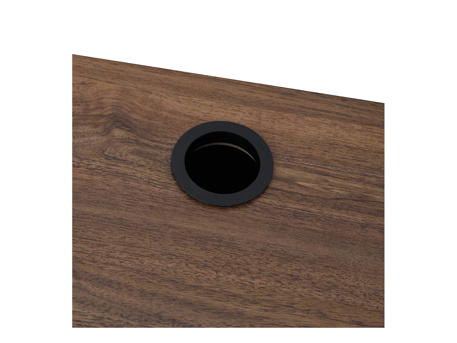 Meuble TV suspendu 120 cm industriel bois foncé