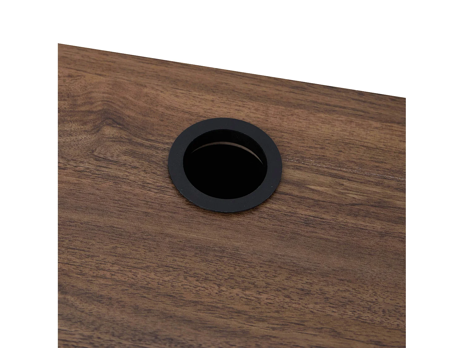 Meuble TV suspendu 120 cm industriel bois foncé