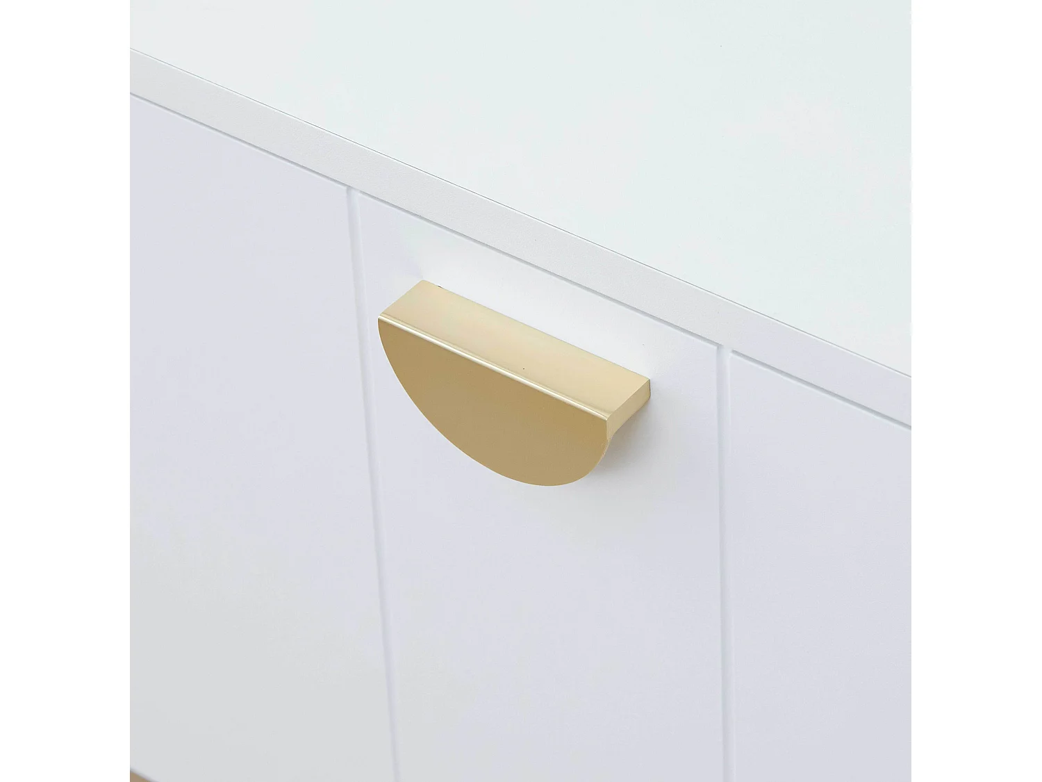 Meuble TV suspendu 160 cm moderne blanc