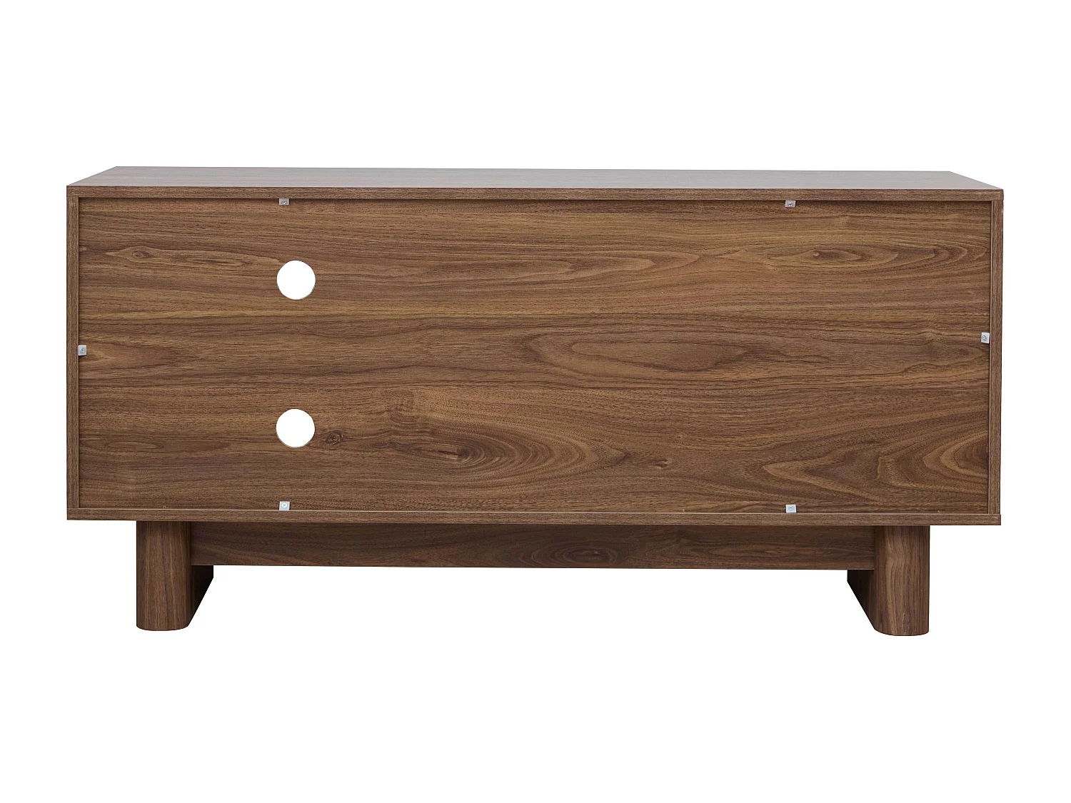 Meuble TV 120 cm scandinave bois foncé