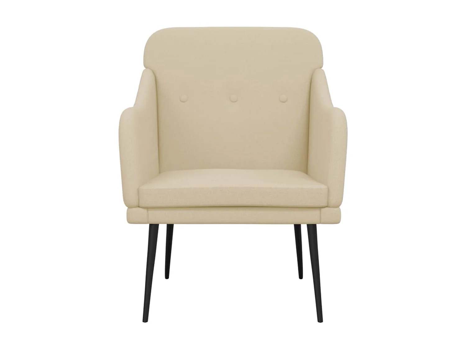 Nylra  Sillón de tela color crema 63x76x80 cm