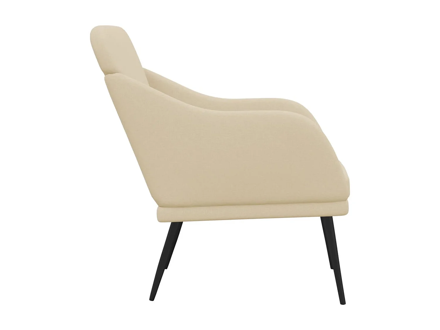 Nylra  Sillón de tela color crema 63x76x80 cm