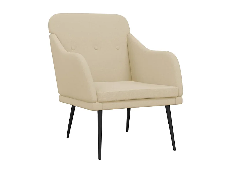 Nylra  Fauteuil Crème 63x76x80 cm Tissu