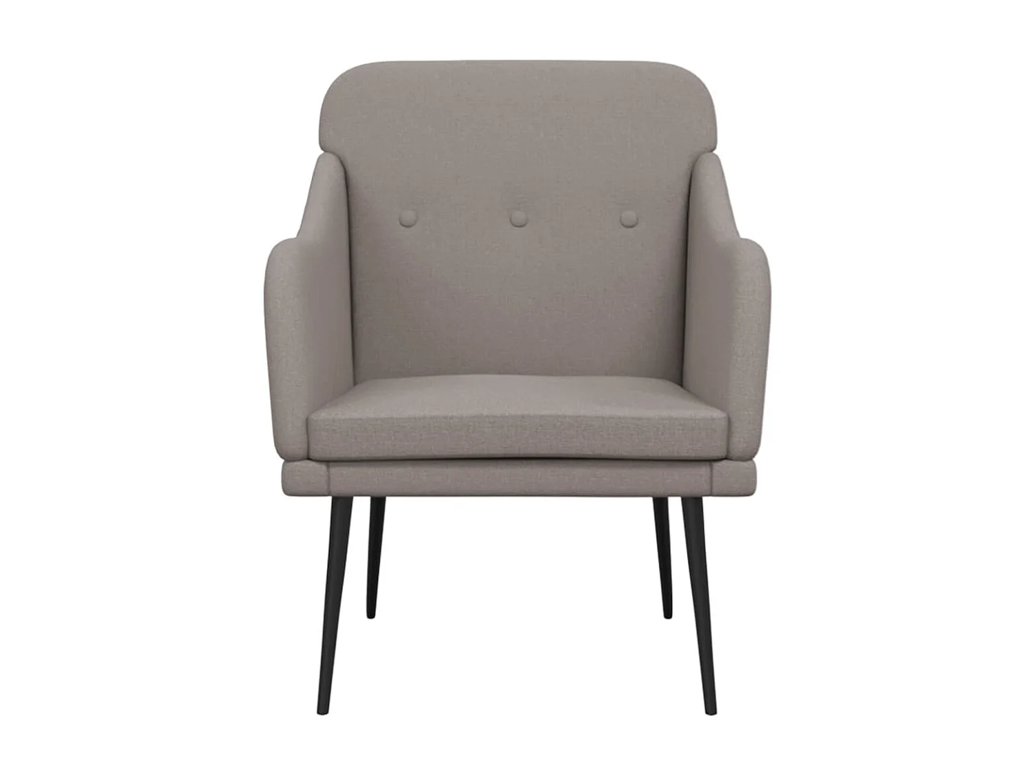 Nylra  Sillón de tela gris taupe 63x76x80 cm