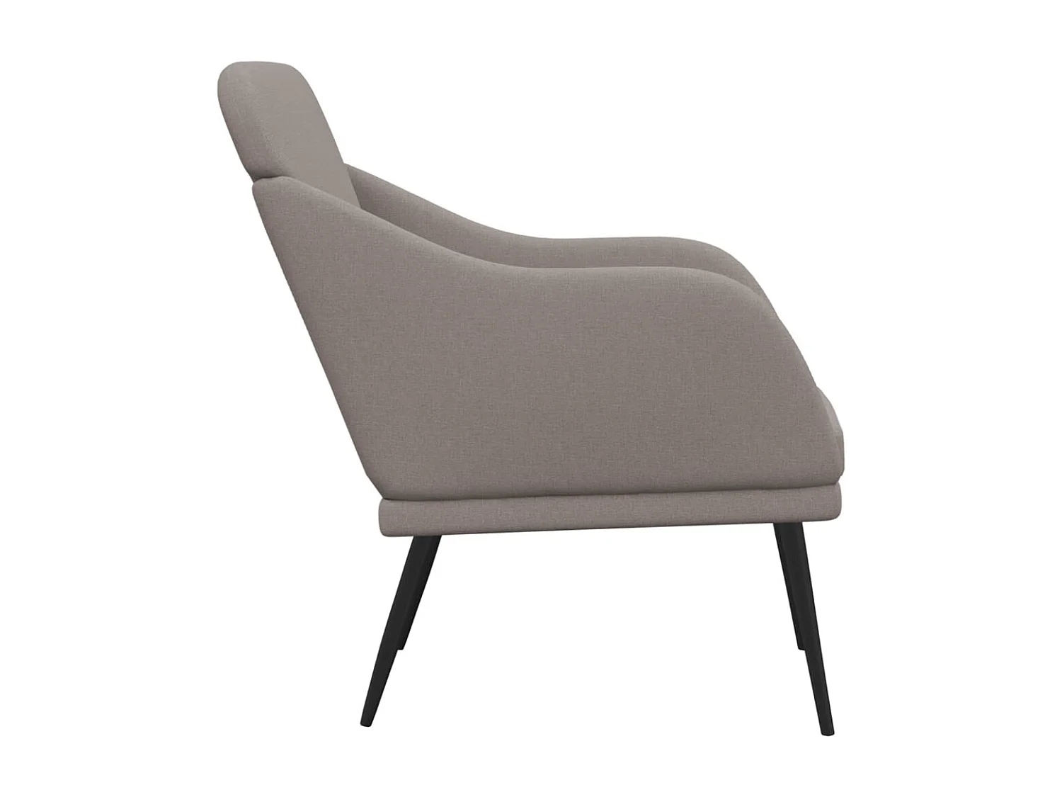 Nylra  Sillón de tela gris taupe 63x76x80 cm