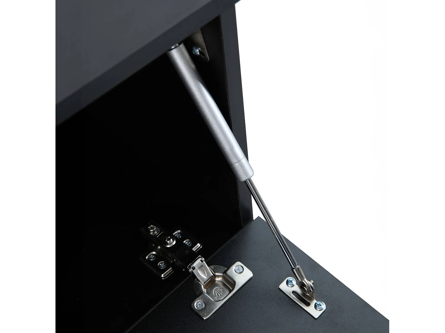 Meuble TV suspendu 200 cm moderne noir