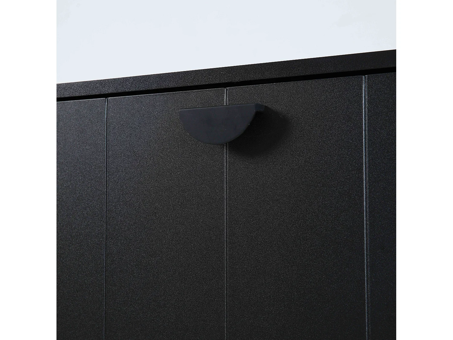 Meuble TV suspendu 200 cm moderne noir