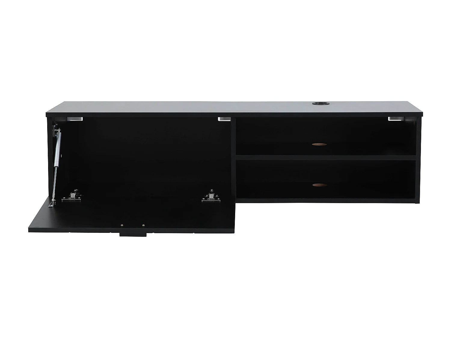 Meuble TV suspendu 120 cm moderne noir