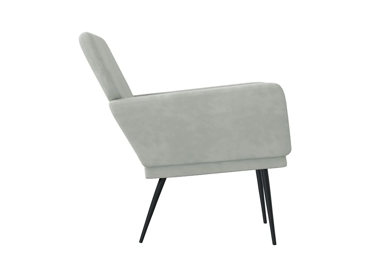Silvenn  Fauteuil Gris clair 62x79x79 cm Velours