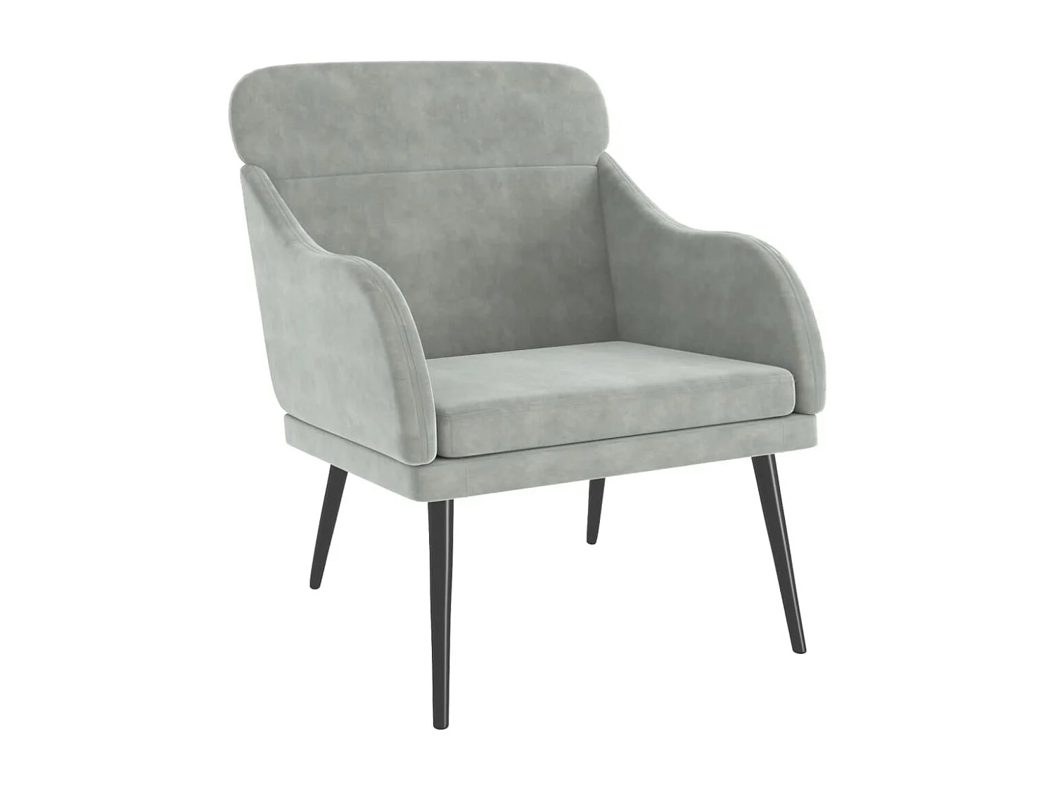 Leon Scott  Fauteuil Gris clair 63x76x80 cm Velours