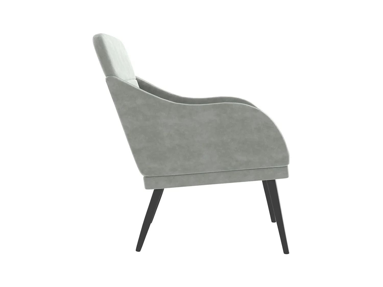 Leon Scott  Fauteuil Gris clair 63x76x80 cm Velours