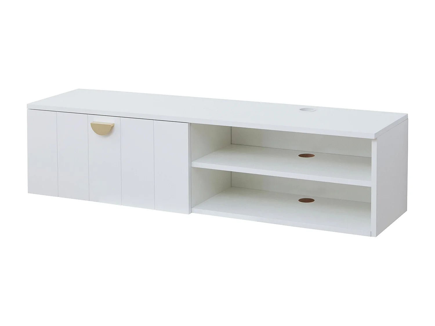 Meuble TV suspendu 120 cm moderne blanc