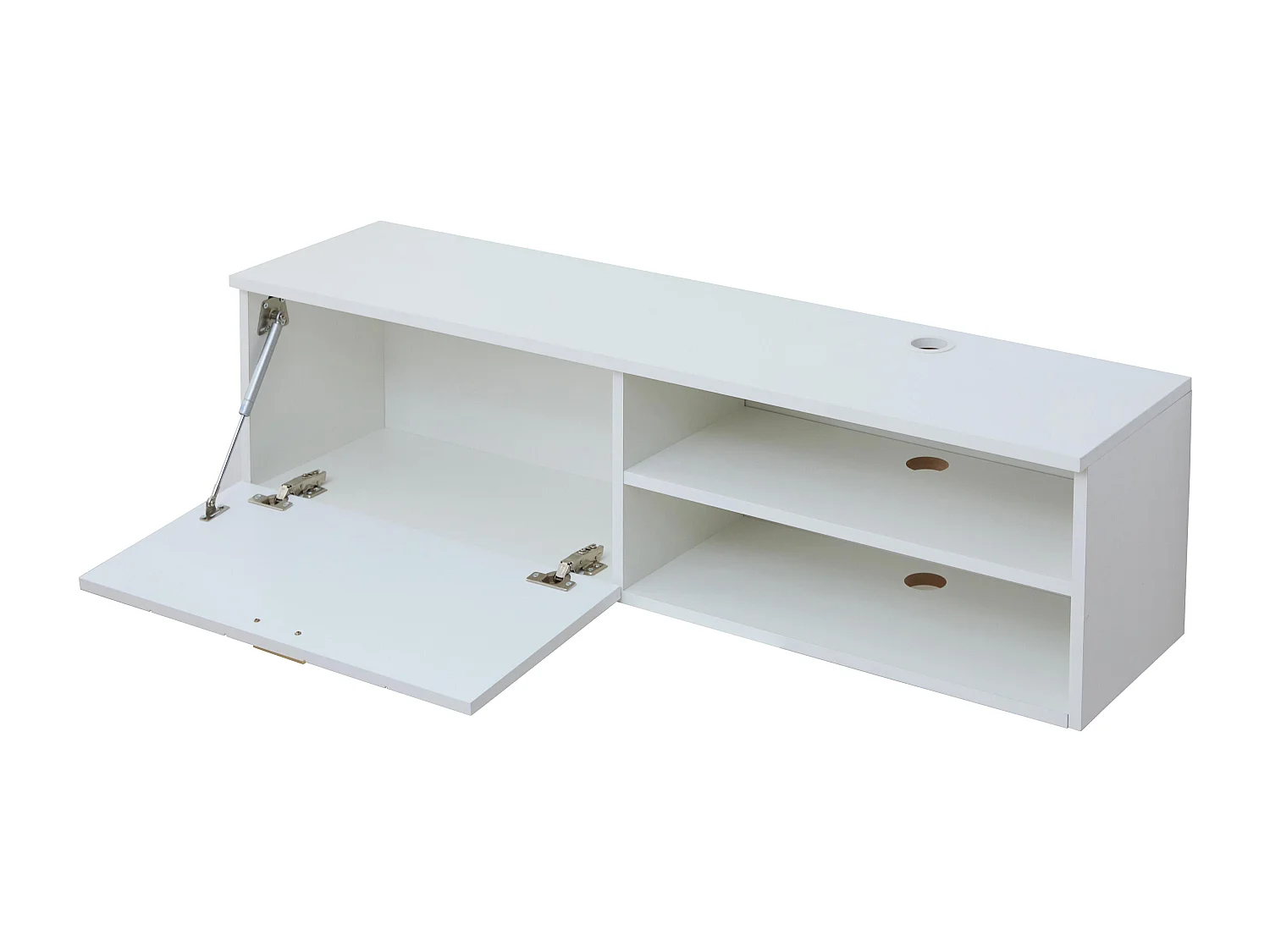 Meuble TV suspendu 120 cm moderne blanc