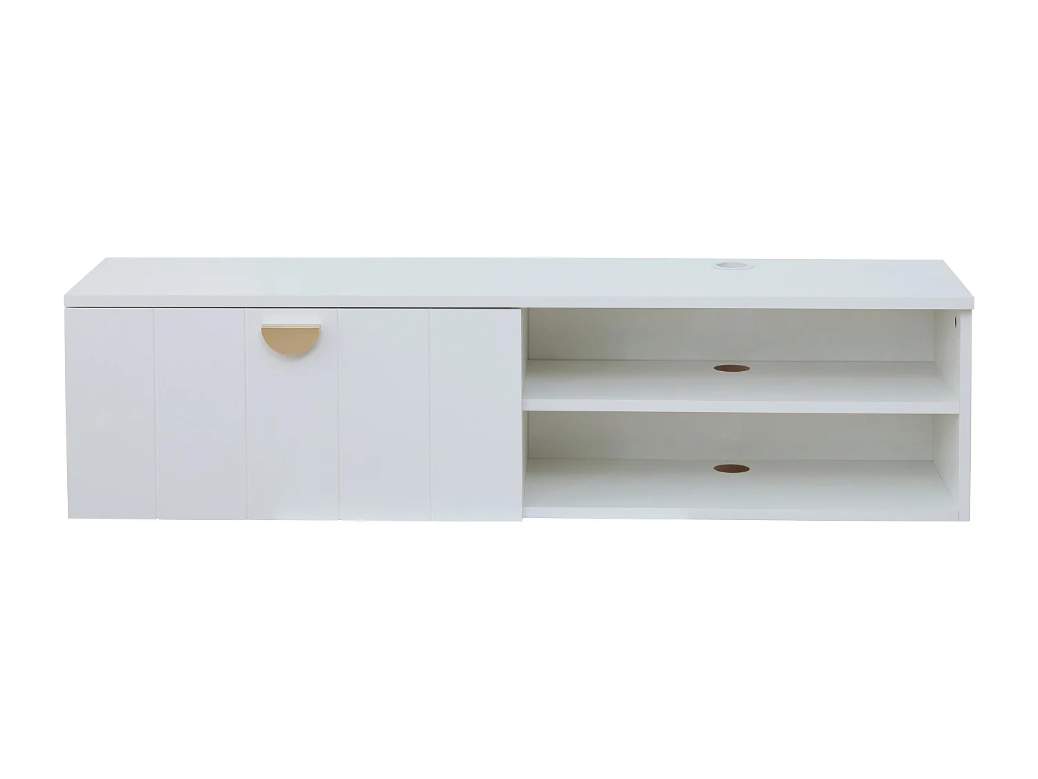 Meuble TV suspendu 120 cm moderne blanc