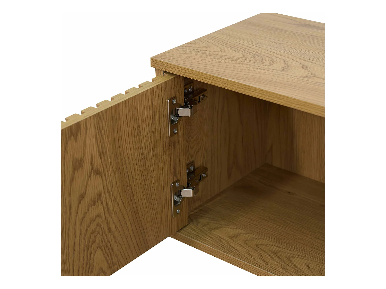 Meuble TV suspendu 160 cm scandinave bois clair