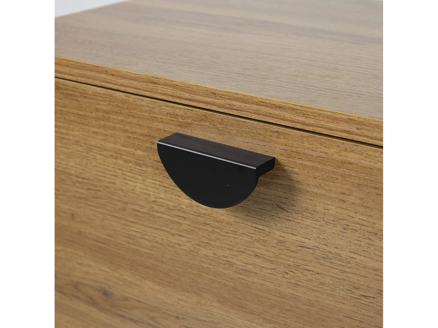 Meuble TV suspendu 160 cm industriel bois clair