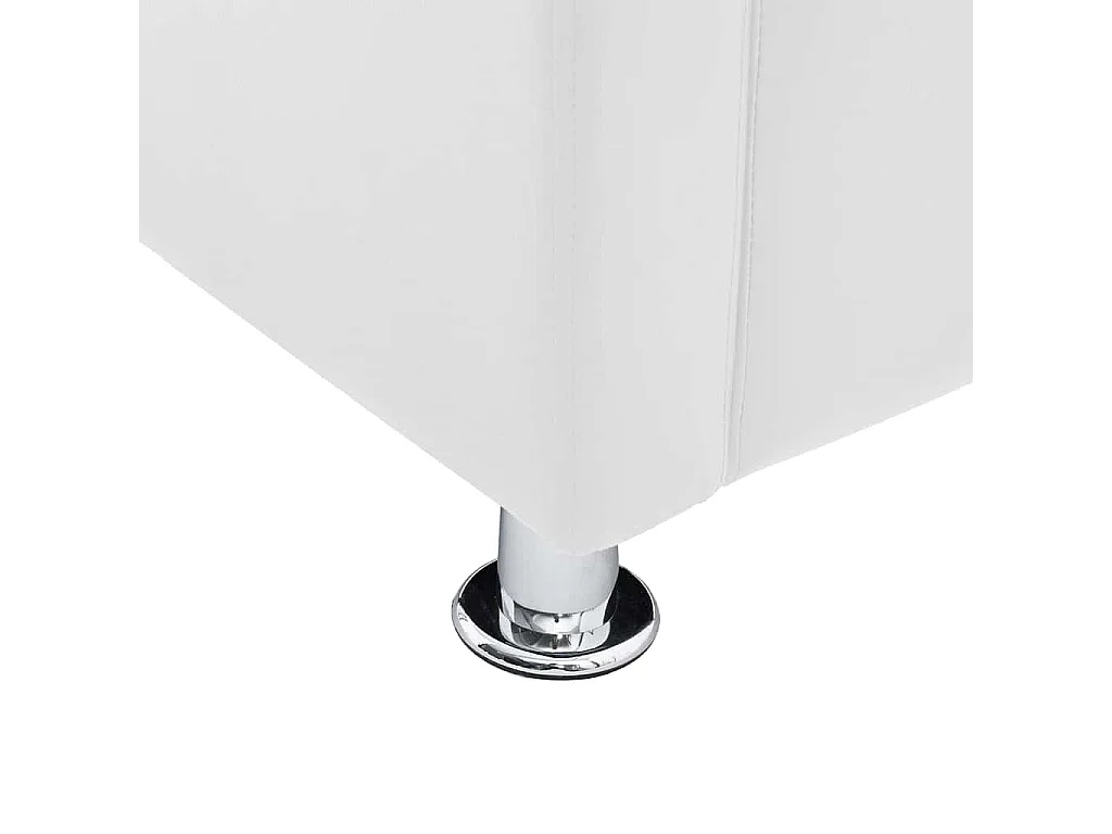 Civita Castellana  Fauteuil cube blanc simili cuir