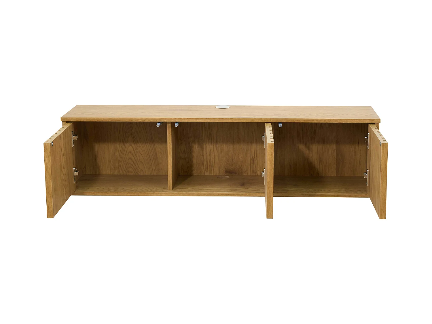 Meuble TV suspendu 120 cm scandinave bois clair