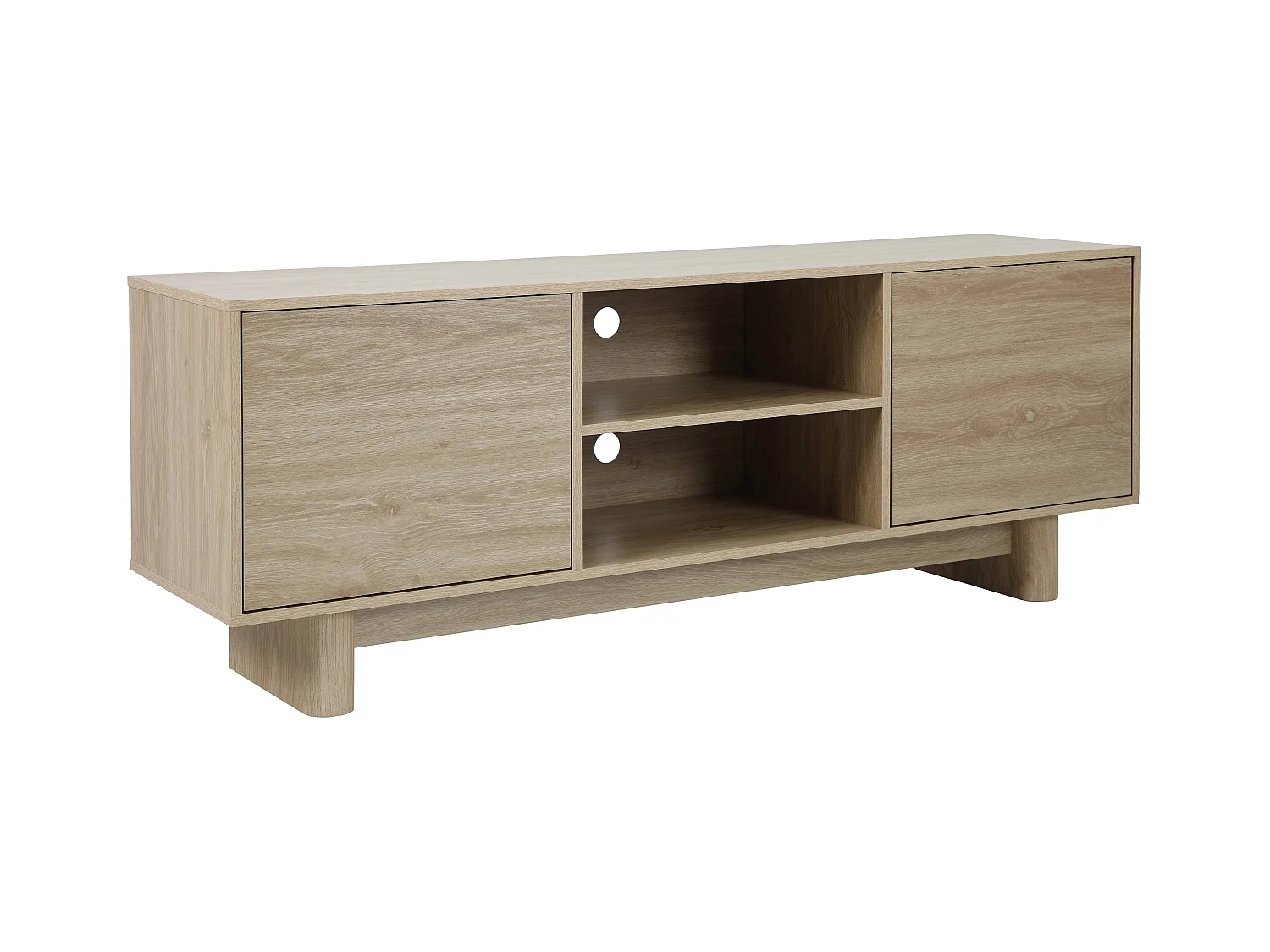 Meuble TV 160 cm scandinave bois clair