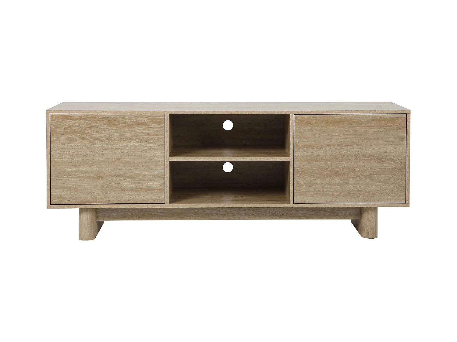 Meuble TV 160 cm scandinave bois clair