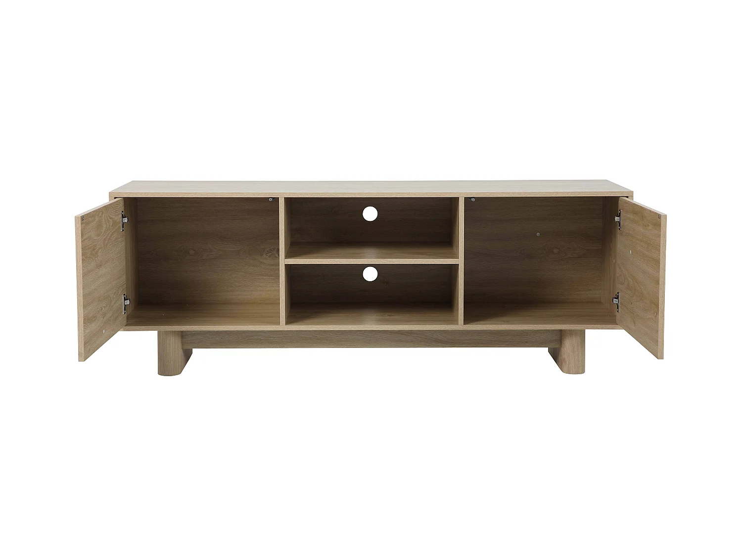Meuble TV 160 cm scandinave bois clair