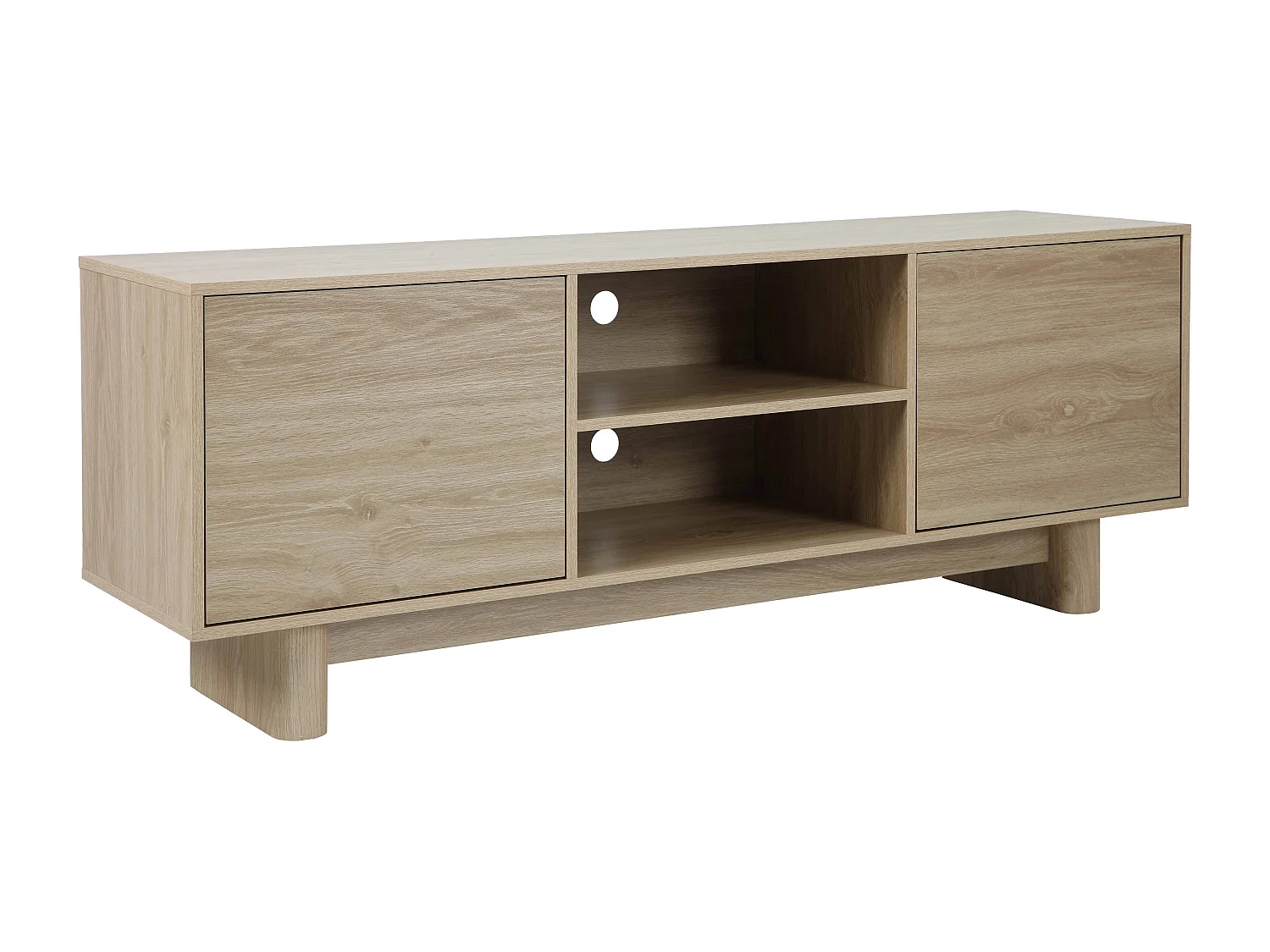 Meuble TV 160 cm scandinave bois clair