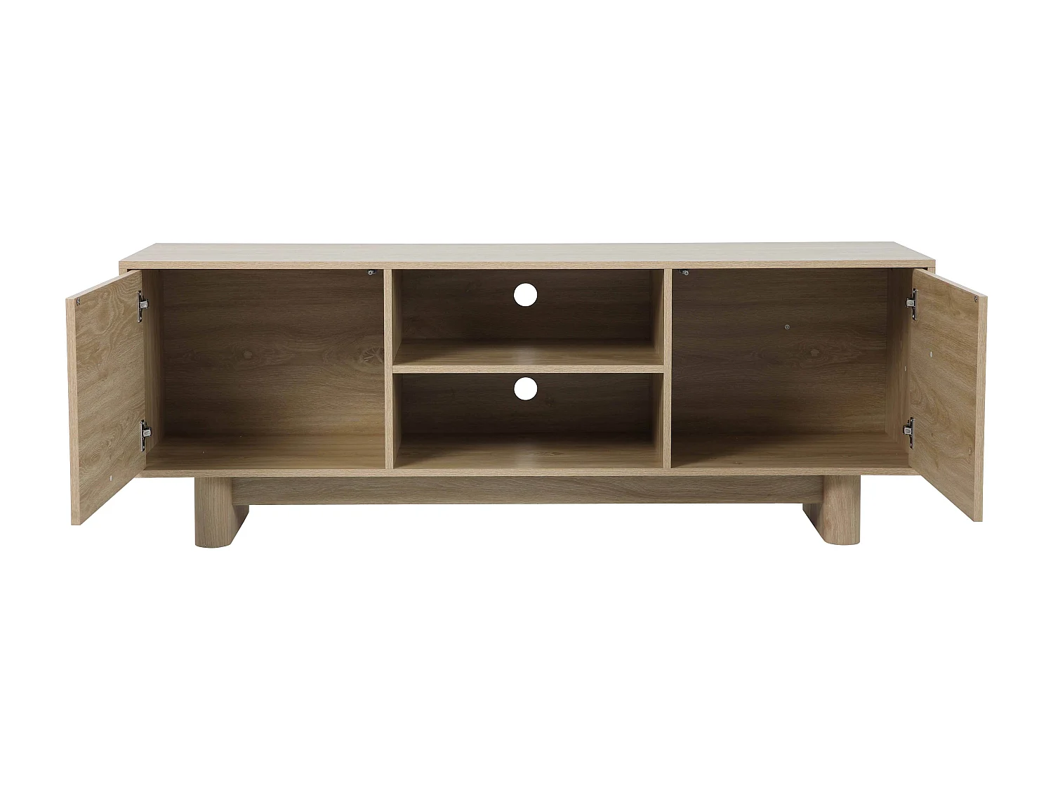Meuble TV 160 cm scandinave bois clair
