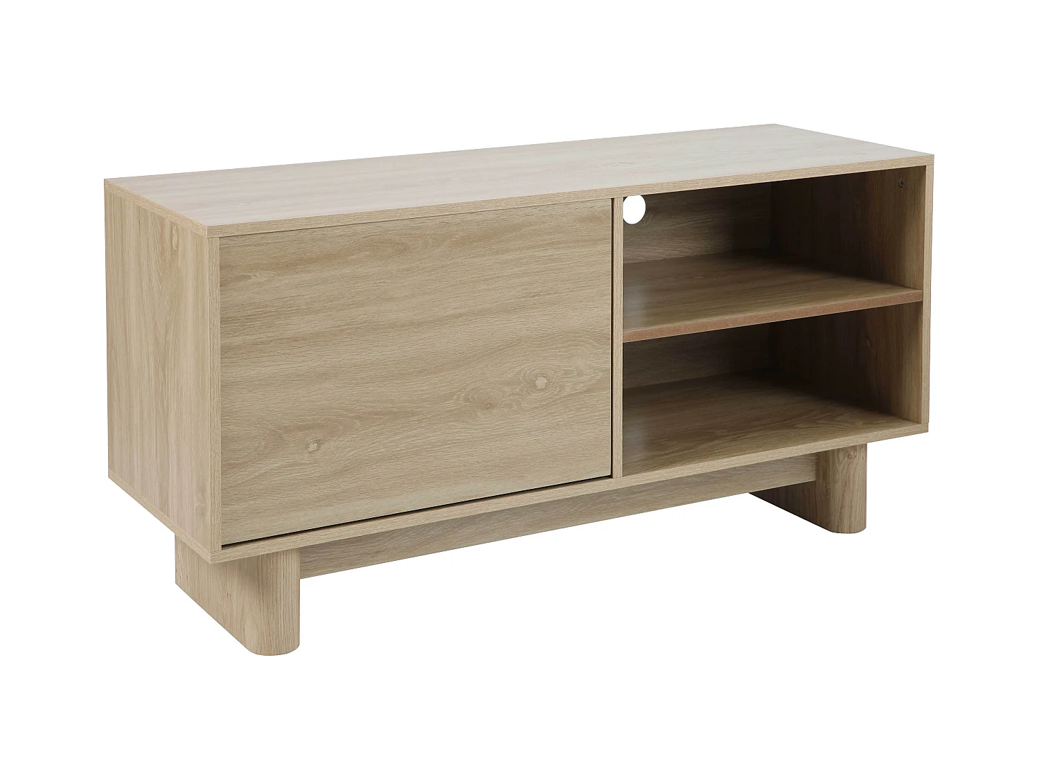 Meuble TV 120 cm scandinave bois clair
