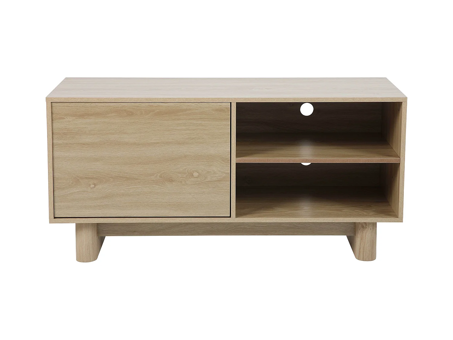Meuble TV 120 cm scandinave bois clair