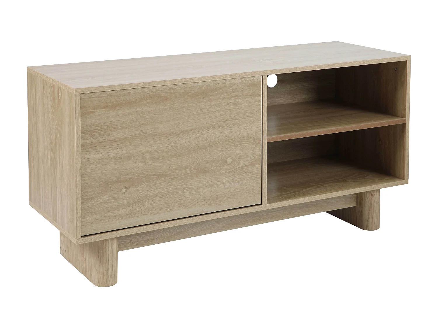 Meuble TV 120 cm scandinave bois clair