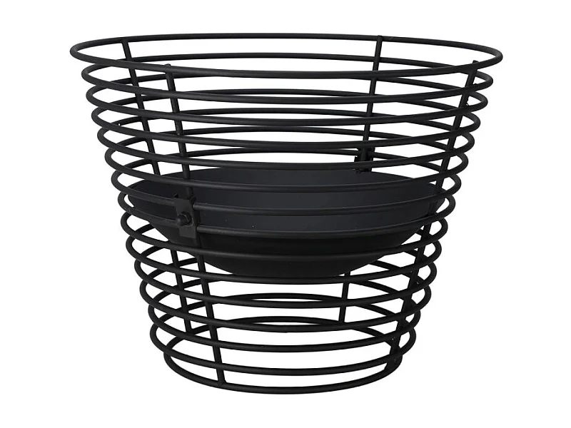 Brasero panier D53 métal noir Ambiance