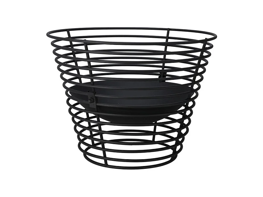 Brasero panier D53 métal noir Ambiance