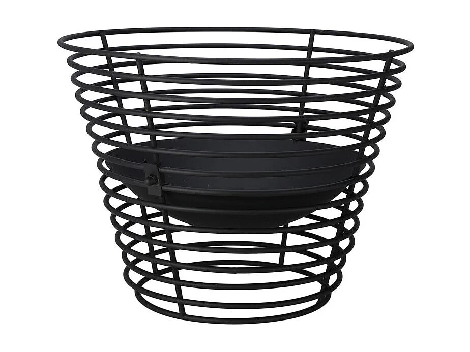 Brasero panier D53 métal noir Ambiance