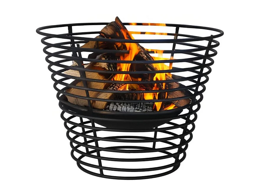 Brasero panier D53 métal noir Ambiance
