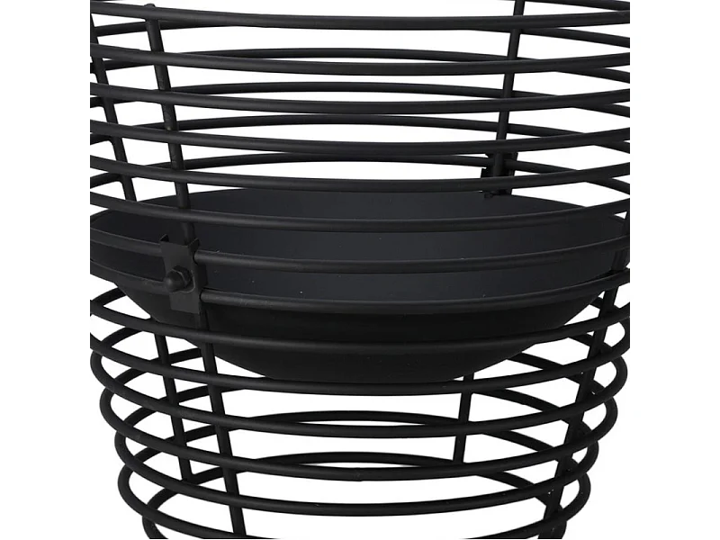 Brasero panier D53 métal noir Ambiance