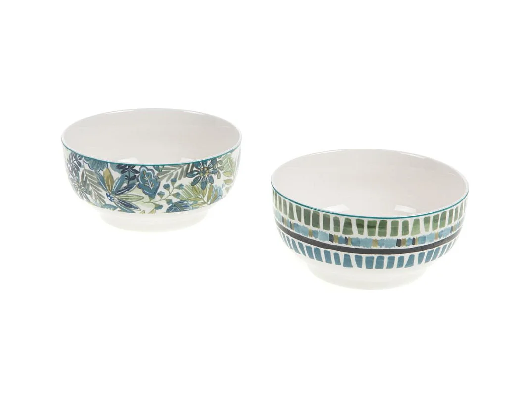 Coffret 2 bols Mayra bleu