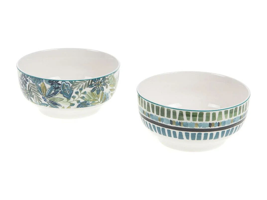 Coffret 2 bols Mayra bleu