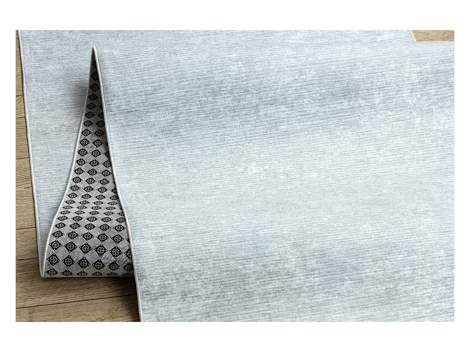 TAPIS DE COULOIR antidérapant LOTUS SMOOTH 52421 Mélange gris lavabl 100x630 cm