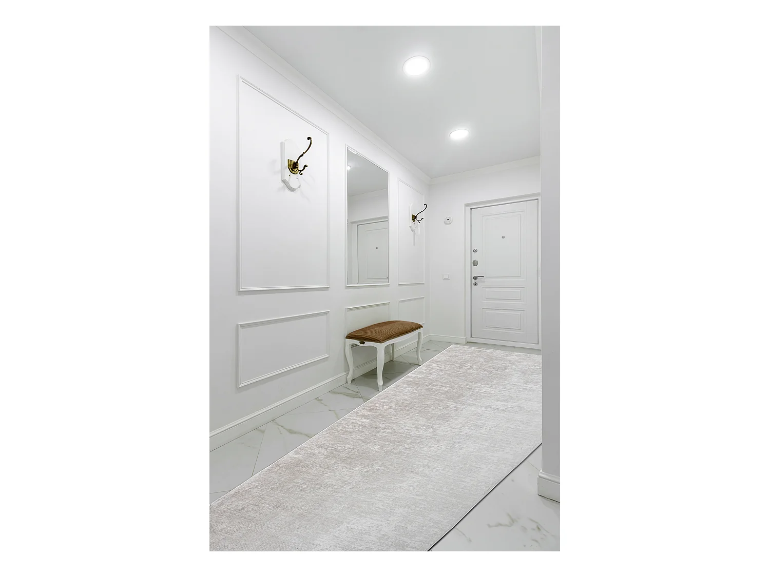 TAPIS DE COULOIR antidérapant LOTUS SMOOTH 52420 Mélange beige lavab 60x100 cm