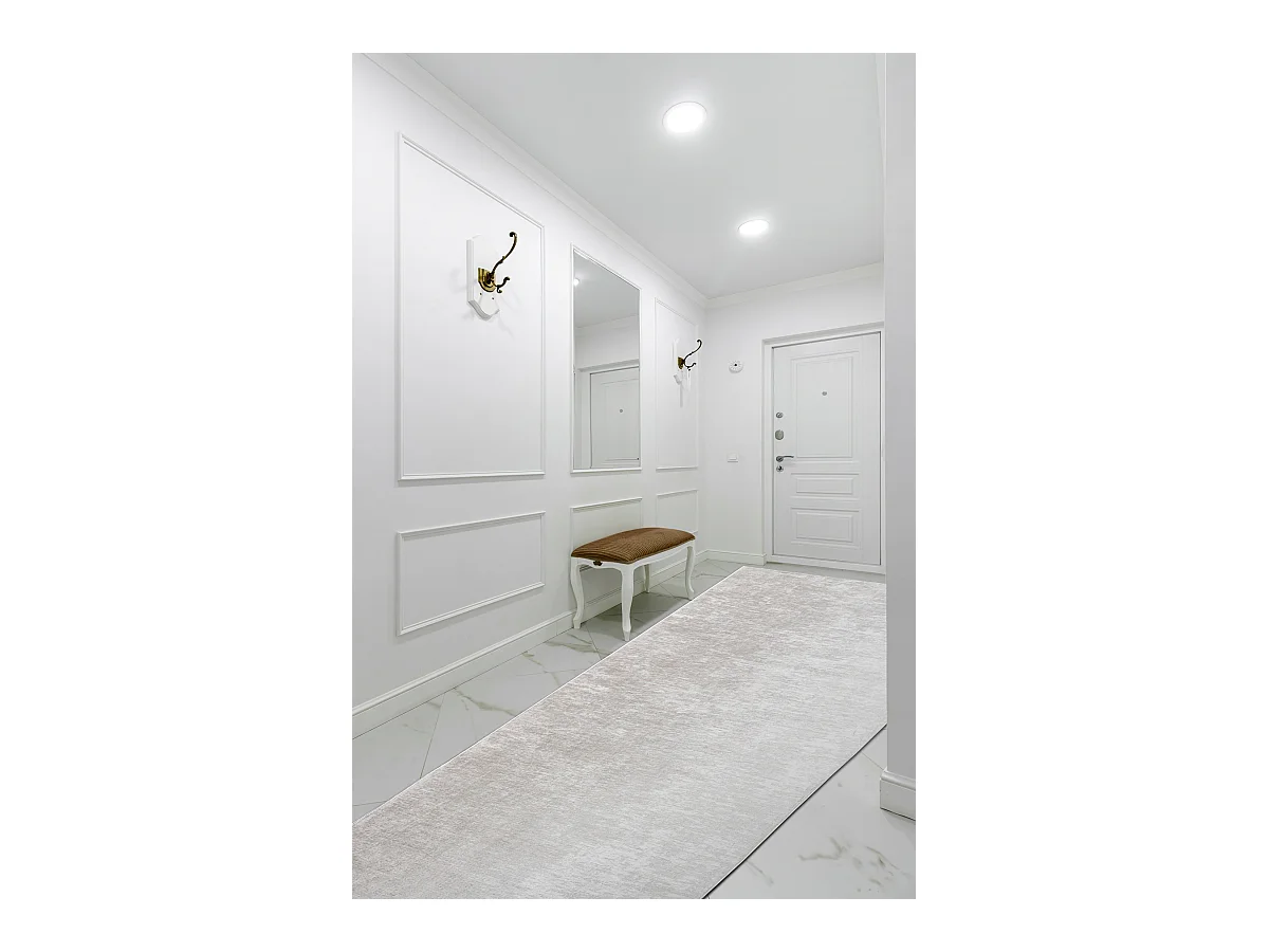 TAPIS DE COULOIR antidérapant LOTUS SMOOTH 52420 Mélange beige lavab 60x810 cm