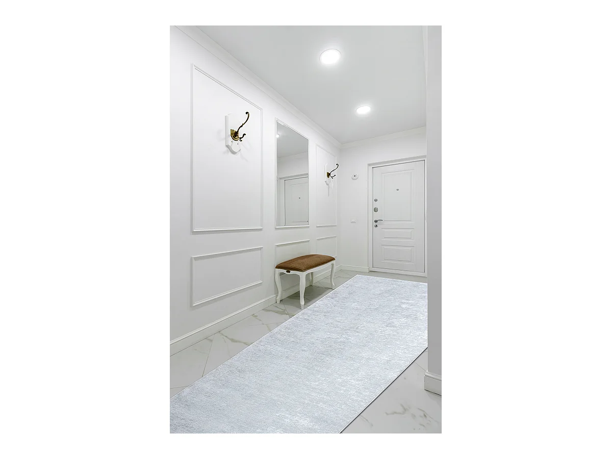 TAPIS DE COULOIR antidérapant LOTUS SMOOTH 52421 Mélange gris lavabl 100x1100 cm