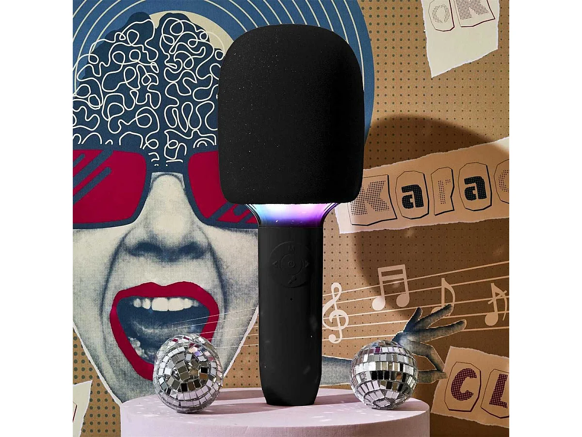 Enceinte micro karaoke lumineux 2 en 1