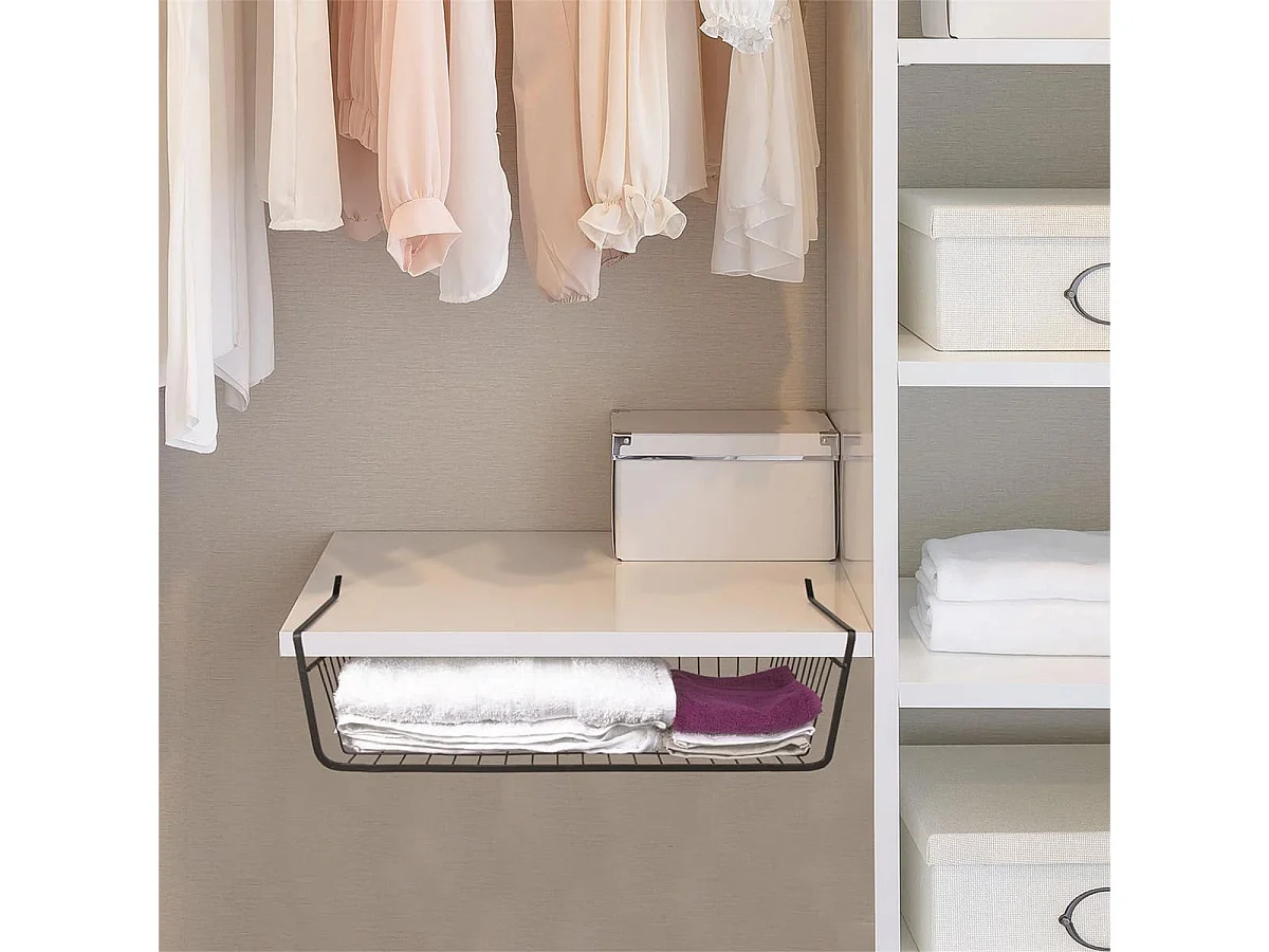 Panier Suspendu L40cm en Métal Filaire Noir - POX