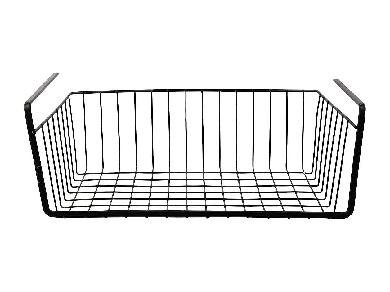 Panier Suspendu L40cm en Métal Filaire Noir - POX