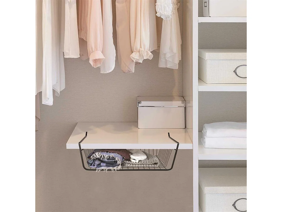 Panier Suspendu Métal Filaire Noir - NOLIS