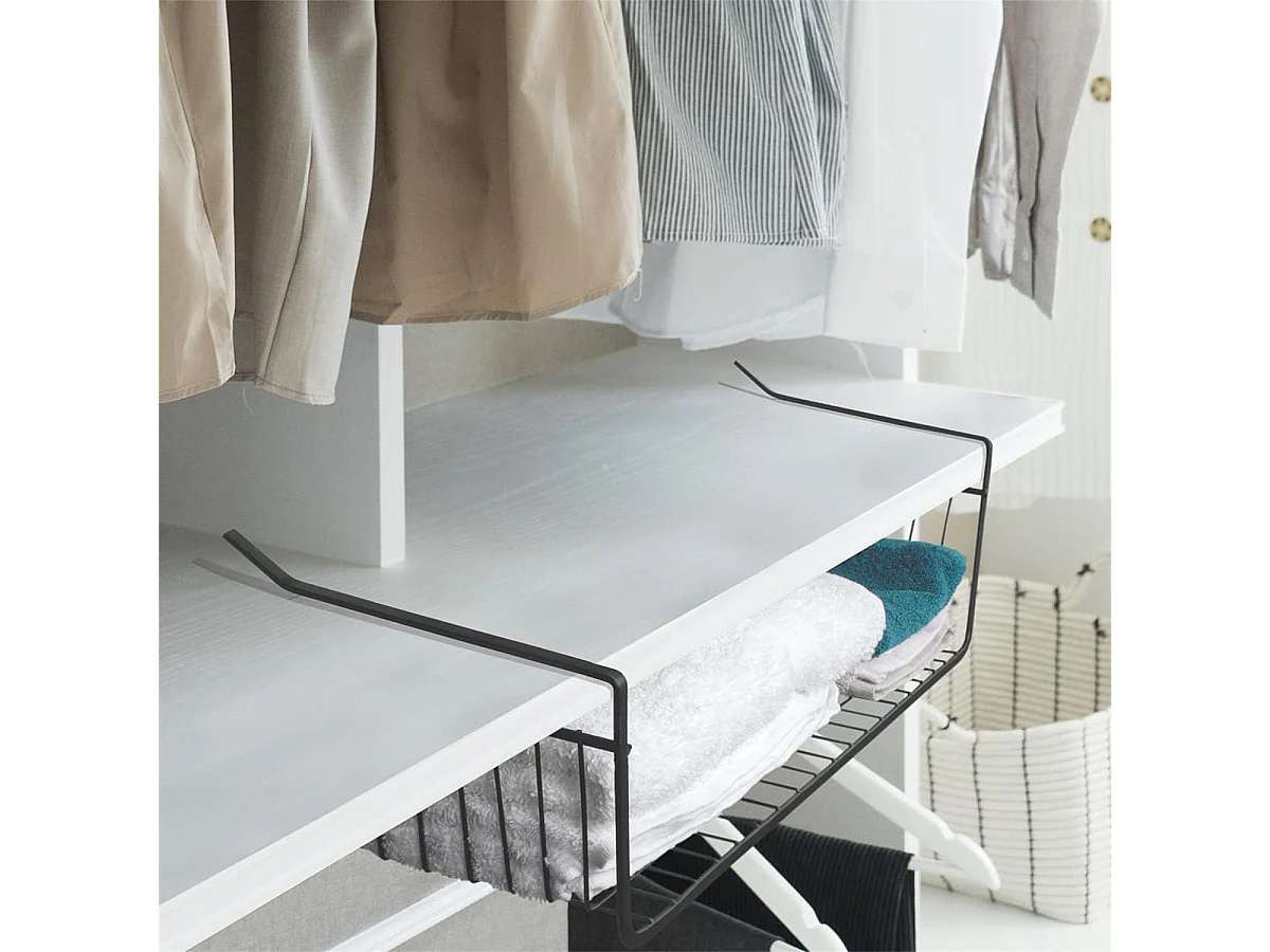 Panier Suspendu L56cm en Métal Filaire Noir - POX